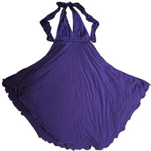 2/$30 Tamara Zovich Infinity Dress Size XS / Size 1 Deep Purple Convertible Asym